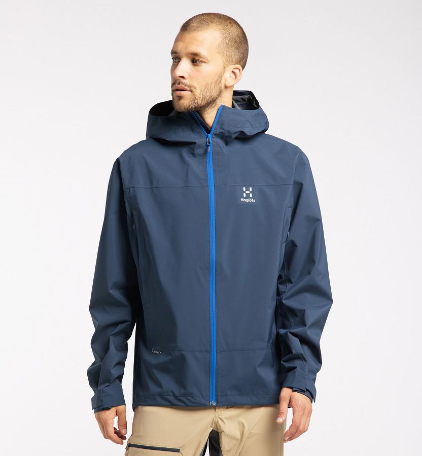 Haglöfs Mens Spate Waterproof Jacket Dark Blue New Zealand 09347RVTP